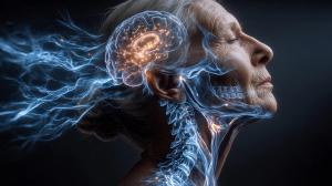 Brain disease dementia problems with loss of memory function for alzheimers as a medical health care icon of neurology and mental illness as a pencil erasing neuron cells from the human anatomy. | Image Credit: Best_Seller | stock.adobe.com