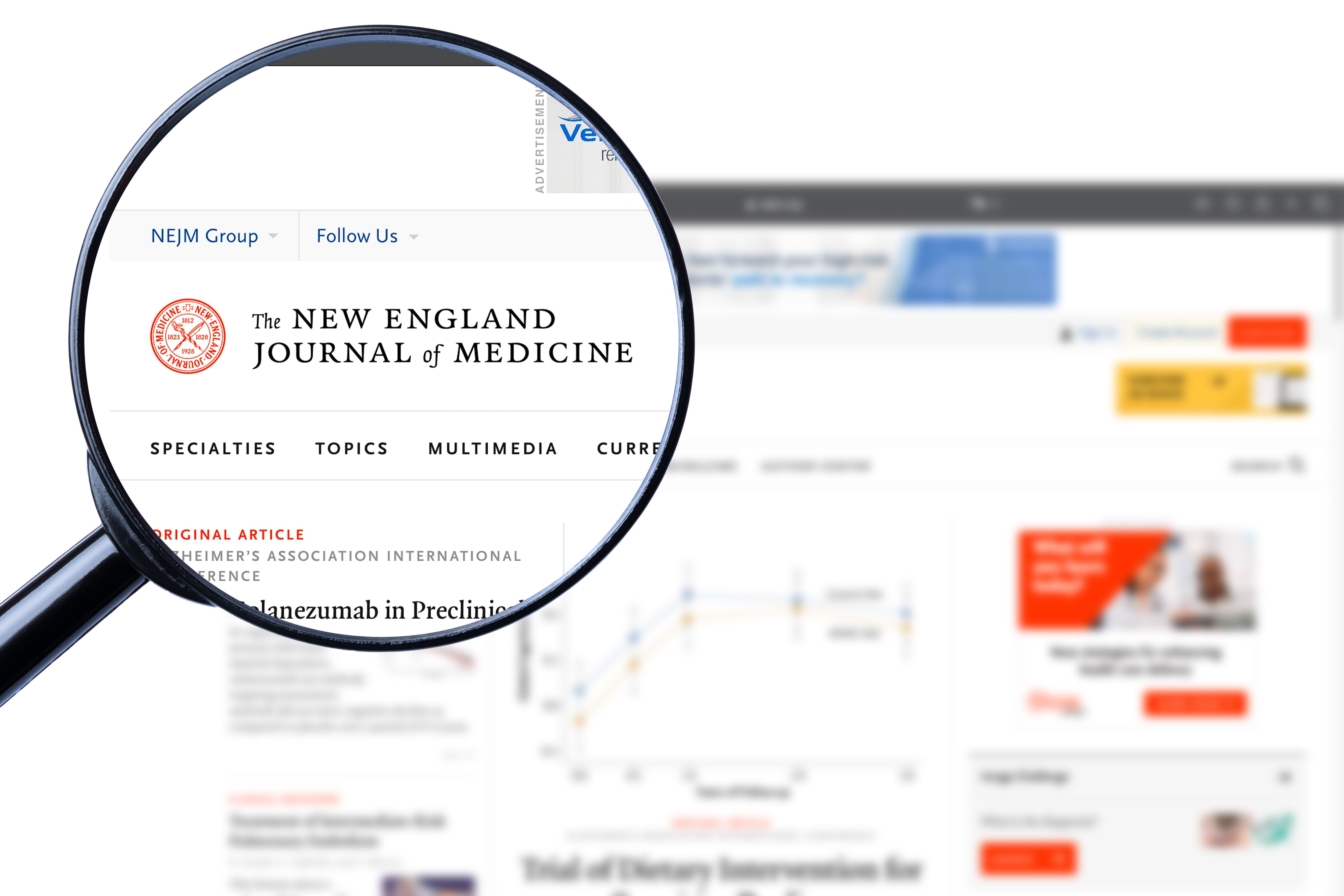 New England Journal of Medicine website | Image Credit: © Oleksandr - stock.adobe.com