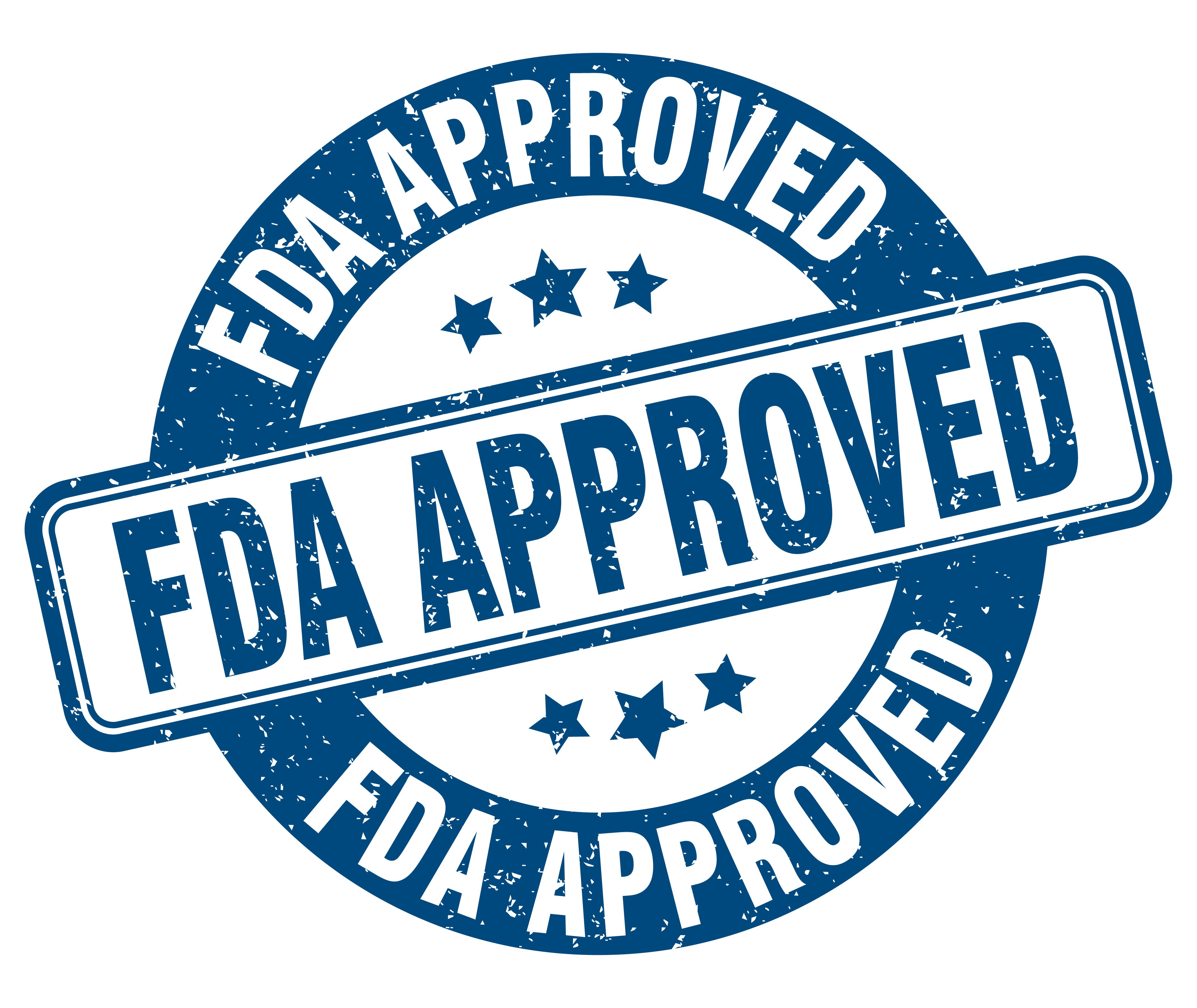 Blue FDA approval stamp -- Image credit: B-design | stock.adobe.com