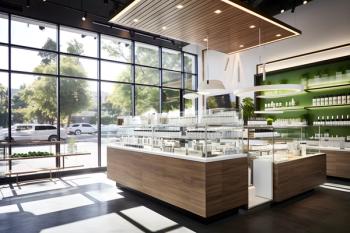 cannabis dispensary with product display and modern clean architecture - Image credit: Sam | stock.adobe.com
