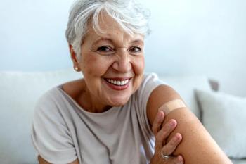 Elderly lady getting immunization via anti-viral vaccine, RSV, COVID | Image Credit: Jelena Stanojkovic - stock.adobe.com