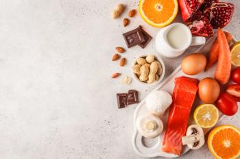 Allergy food concept. Allergies to fish, eggs, citrus fruits, chocolate, mushrooms and nuts - Image credit: Vaaseenaa | stock.adobe.com