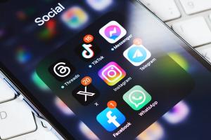 Social media apps on a smartphone -- Image credit: Viktor | stock.adobe.com
