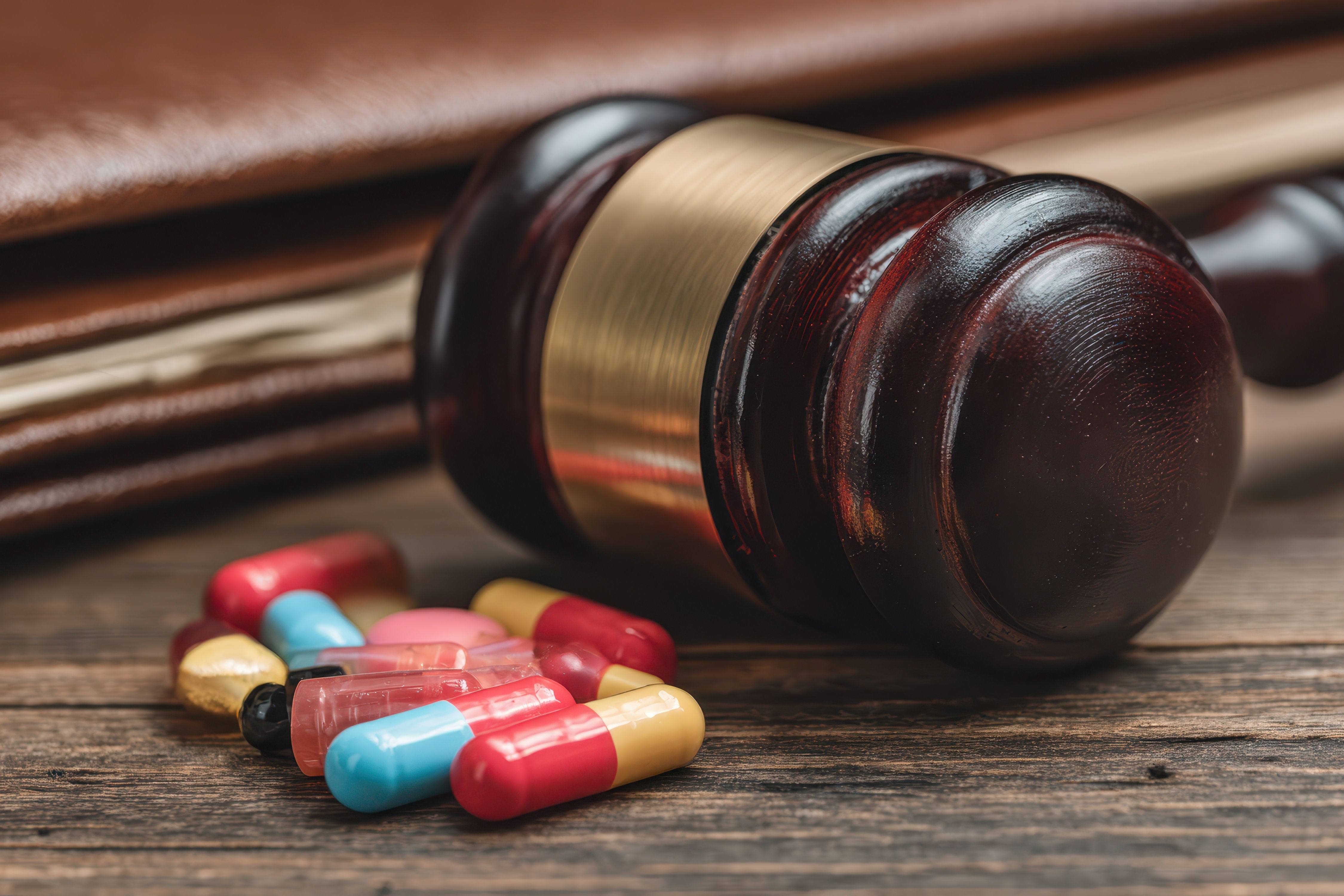 Healthcare Fraud Legal System concept. Gavel and colorful pills on a desk, symbolizing law and medicine. |Image Credit: Iamflow2468 | stock.adobe.com