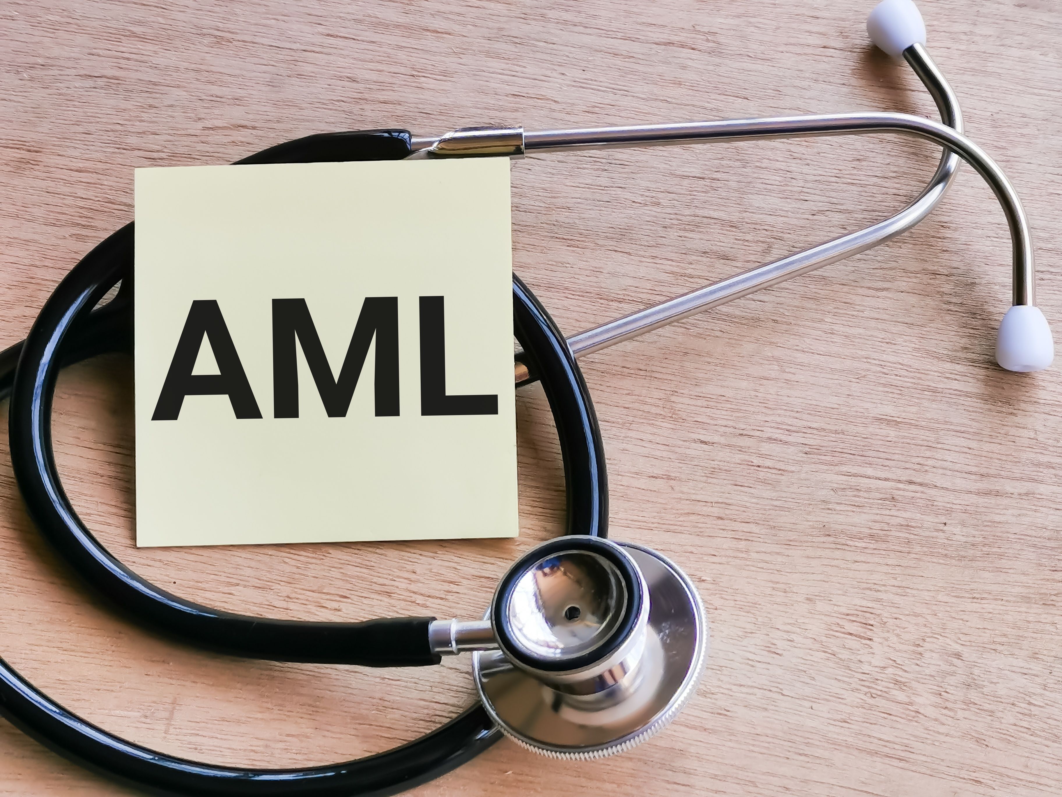 Acute myeloid leukemia and stethoscope -- Image credit: Ekahardiwito | stock.adobe.com