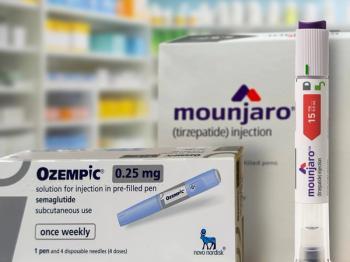 Ozempic from Novo Nordisk and Mounjaro from Eli Lilly with injecyion pen are medicines to help control blood sugar levels type 2 diabetes, and weight loss. Copenhagen, Denmark - November 8, 2023.