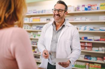 Pharmacist assisting a patient
