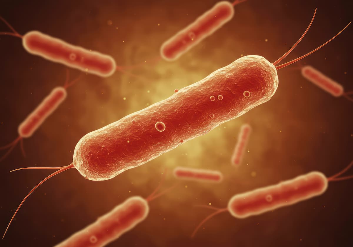 3D illustration of Streptococcus pneumoniae bacteria, highlighting its Gram-positive structure and role in causing respiratory infections like pneumonia
