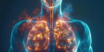 Visualization of human body with COPD highlighted on lungs | Image Credit: © Lila Patel - stock.adobe.com
