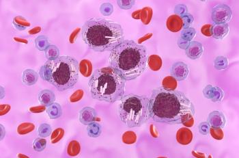 Chronic lymphocytic leukemia (CLL) cells cluster in blood flow - isometric view 3d illustration. Credit: LASZLO - stock.adobe.com.
