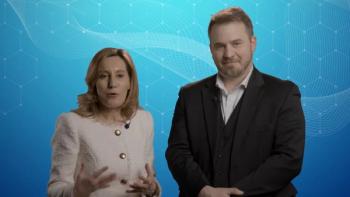 Mark Santos, VP, Commercial Development, Biologics, FUJIFILM Biotechnologies, and Daniella Cramp Sr., VP and President, Bioproduction Group, Thermo Fisher Scientific, talk about a biomanufacturing collaboration.