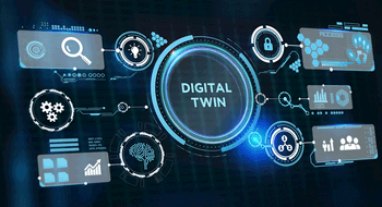 Digital twin industrial technology and manufacturing automation technology. 3d illustration | Image Credit: ©photon_photo -stock.adobe.com
