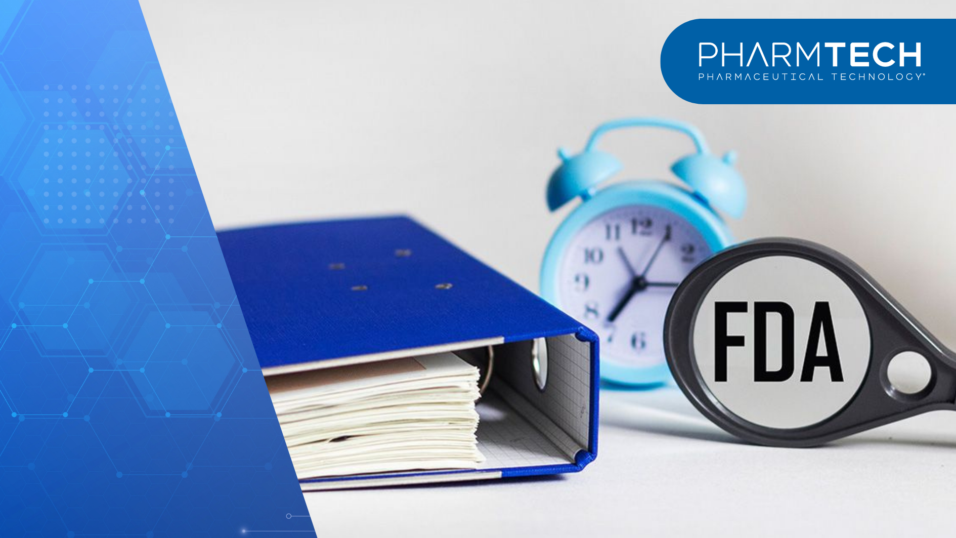 FDA concept | Concept of the Food and Drug Administration. Magnifier glass, folder and clock | Image Credit © Sviatlana - stock.adobe.com