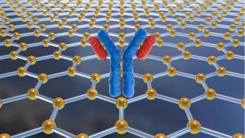 Graphene water filter, 3D illustration | Image Credit: © Dr_Microbe - stock.adobe.com; doctor analyzes monoclonal antibodies | Image Credit: © Paulista - stock.adobe.com; Final image by Maria Xelo