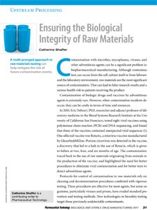 Ensuring The Biological Integrity Of Raw Materials