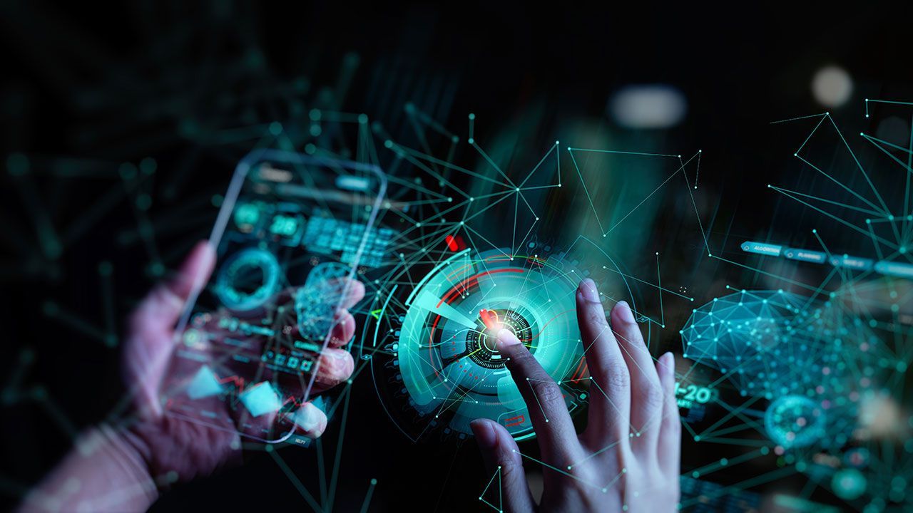 Hand touching Telecommunication network and wireless mobile internet technology with 5G LTE data connection of global business, fintech, blockchain. | Image Credit: © greenbutterfly - © greenbutterfly - stock.adobe.com