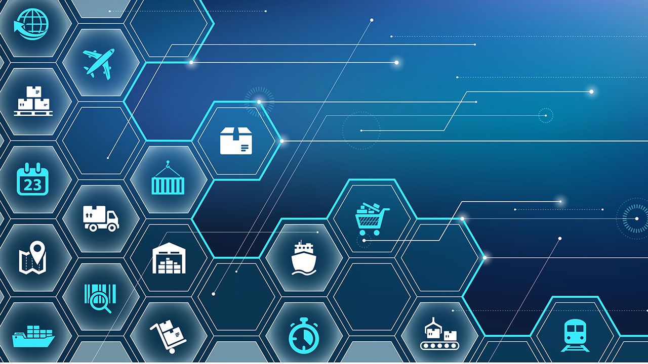 supply chain management concept, procurement, warehousing, transportation, distribution - vector illustration | Image Credit: ©j-mel – stock.adobe.com