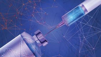 Vial and injection syringe with DNA chromosome. Health care research, gene editing, molecular biology science, cell genetic analysis, medical DNA genetic engineering technology science background. 3D | Image Credit: ©Corona Borealis - stock.adobe.com