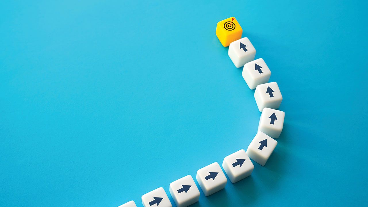 Movement towards the intended goal. Moving forward, step by step. Labor and aspiration. Motivation, self-development. Business strategic planning, risk management. New opportunities. Achieve. | Image Credit: ©Andrii Yalanskyi – Stock.Adobe.com