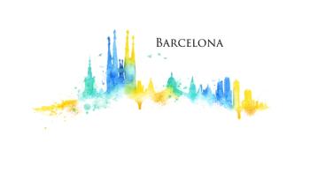 Silhouette watercolor Barcelona | Image Credit: © anna42f – Stock.adobe.com