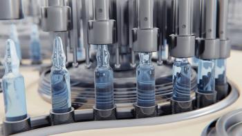 Concept health and beauty. Close-up of Medical Ampoule Production Line at Modern Modern Pharmaceutical Factory. Glass Ampoules are being Filled. Medication Manufacturing Process. | Image Credit: ©volodyar - stock.adobe.com