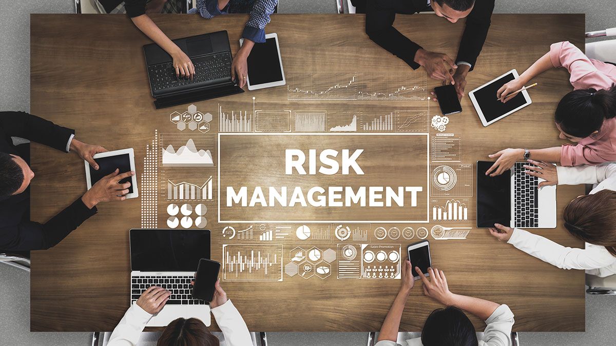 Risk Management and Assessment for Business Investment Concept. Modern graphic interface showing symbols of strategy in risky plan analysis to control unpredictable loss and build financial safety.| Image credit: Summit Art Creations - stock.adobe.com