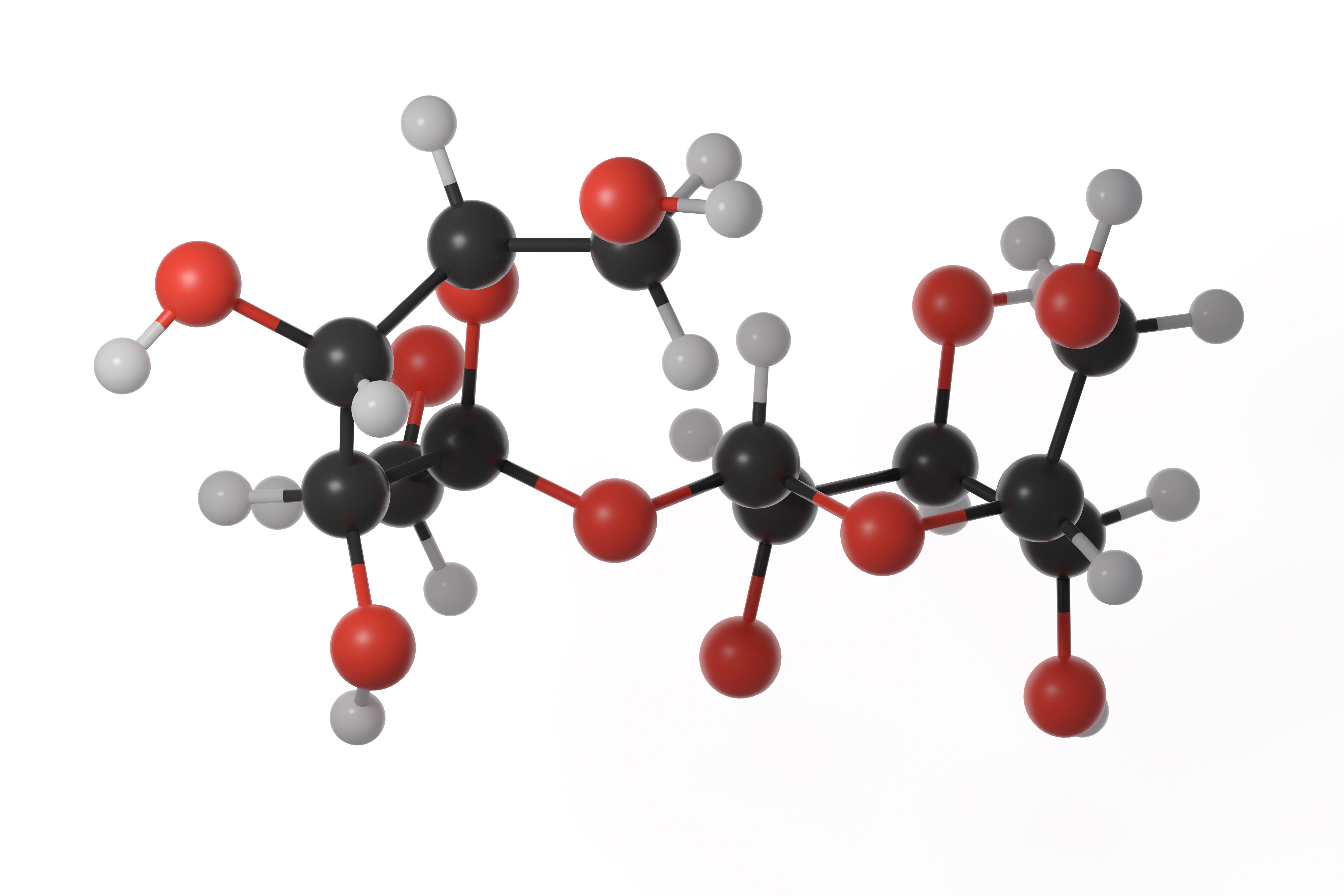 Ball and stick model of sucrose molecule | © Wirestock - stock.adobe.com