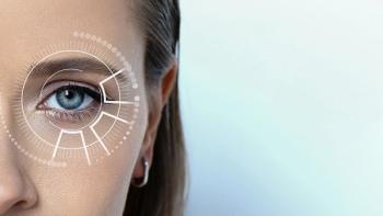 medicine and vision concept - woman closeup and eye diagram, future technologies | Image Credit: ©Julia - stock.adobe.com