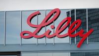 Los Angeles, USA - December 1, 2022 Eli Lilly only editorial Stock information on the logo of the office facade | Image Credit: © StockMarketVisuals - stock.adobe.com