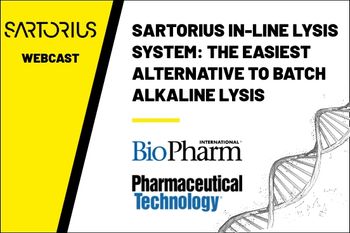 Sartorius In-Line Lysis System: The Easiest Alternative to Batch Alkaline Lysis.