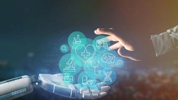 Cyborg hand holding a Medical icon and connection 3d rendering  |©Production Perig - stock.adobe.com