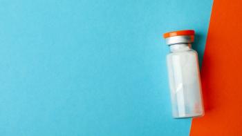 Vial with powder vaccine on two tone background | Image Credit: © Atlas - Stock.adobe.com