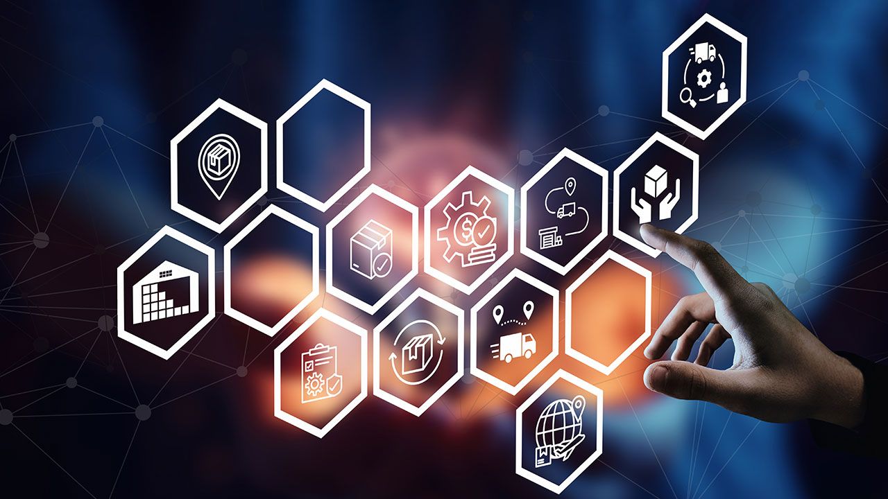 Logistic management concept. The complex process of planning, organizing and controlling resources to meet the needs of customers. The efficient flow and storage of goods, services | ©Generative ART - stock.adobe.com