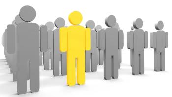 A. Hartung/STOCK.ADOBE.COM – illustration of people figures with one preferentially selected, depicted by color