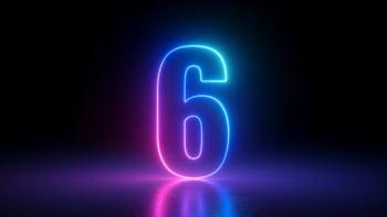 3d render, number six glowing in the dark, pink blue neon light | Image Credit: © NeoLeo - stock.adobe.com