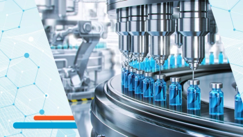 Drug manufacturing process. Conveyor with medical ampoules line at a modern pharmaceutical plant. Pharmacology production, medicine industry from laboratory 2 factory, pharmacy. Healthcare, pharma 3D | Image Credit: ©Corona Borealis -stock.adobe.com