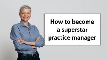 woman manager smiling