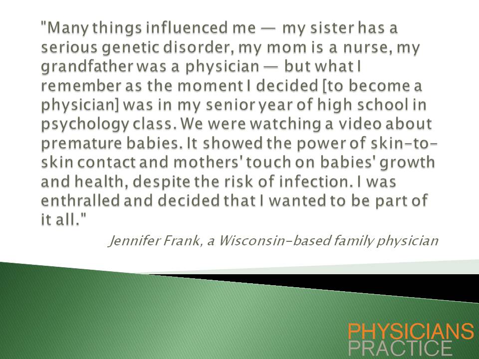 Jennifer Frank, a Wisconsin-based family physician