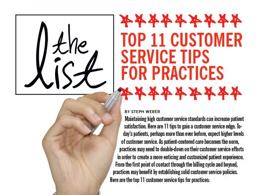 Top 11 Customer Service Tips for Practices