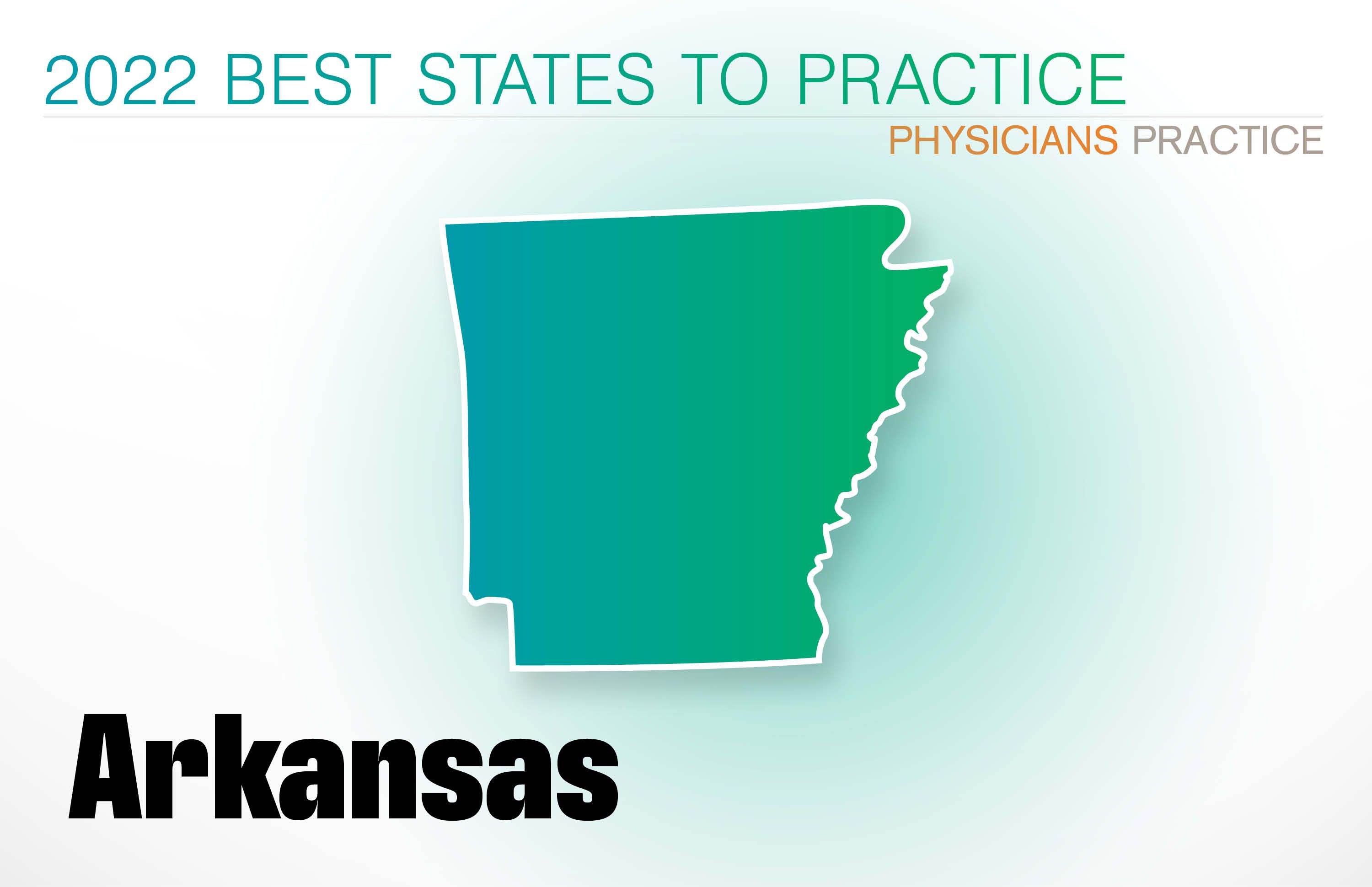 #13 Arkansas Rankings: Cost of living: 9 Physician density: 5 Amount of state business taxes collected: 44 Average malpractice insurance rates: 5 Quality of life: 43 GPCI: 4