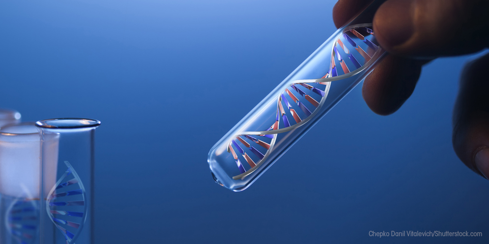 dna strand in test tube