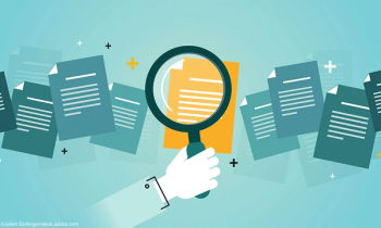 cartoon hand holding magnifying glass in front of documents | © Julien Eichinger - stock.adobe.com