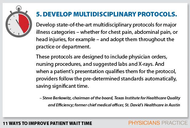 5. Develop multidisciplinary protocols.
