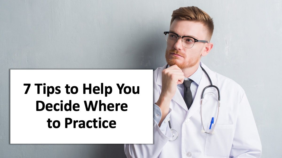 7 Tips to help you decide where to practice