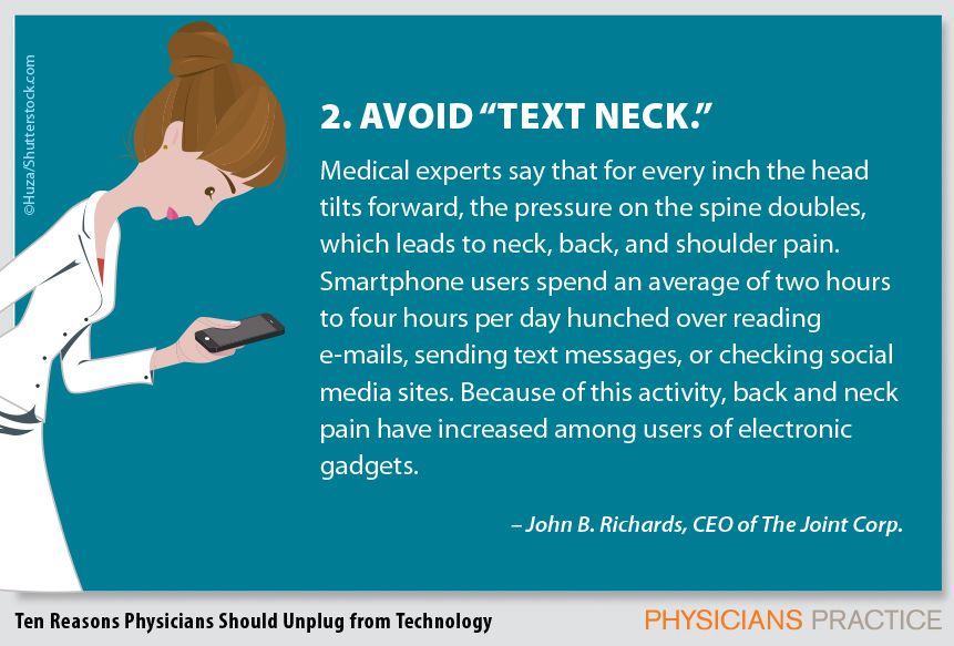 2. Avoid "text neck."