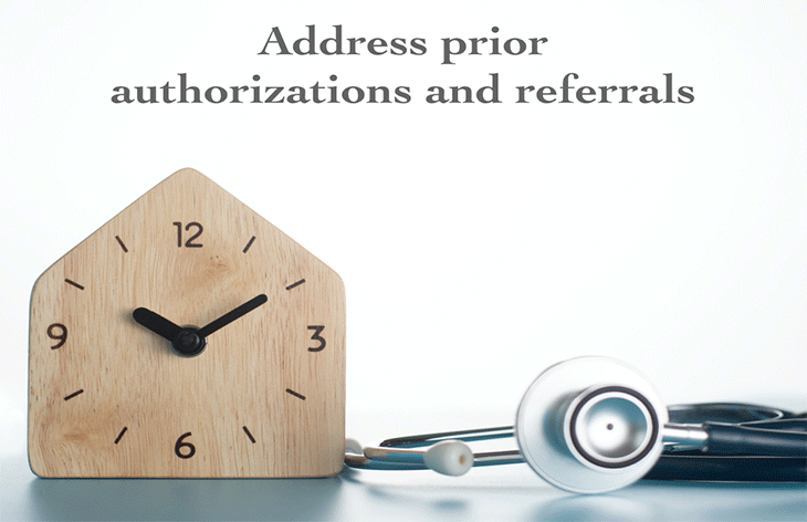 address prior authorizations and referrals