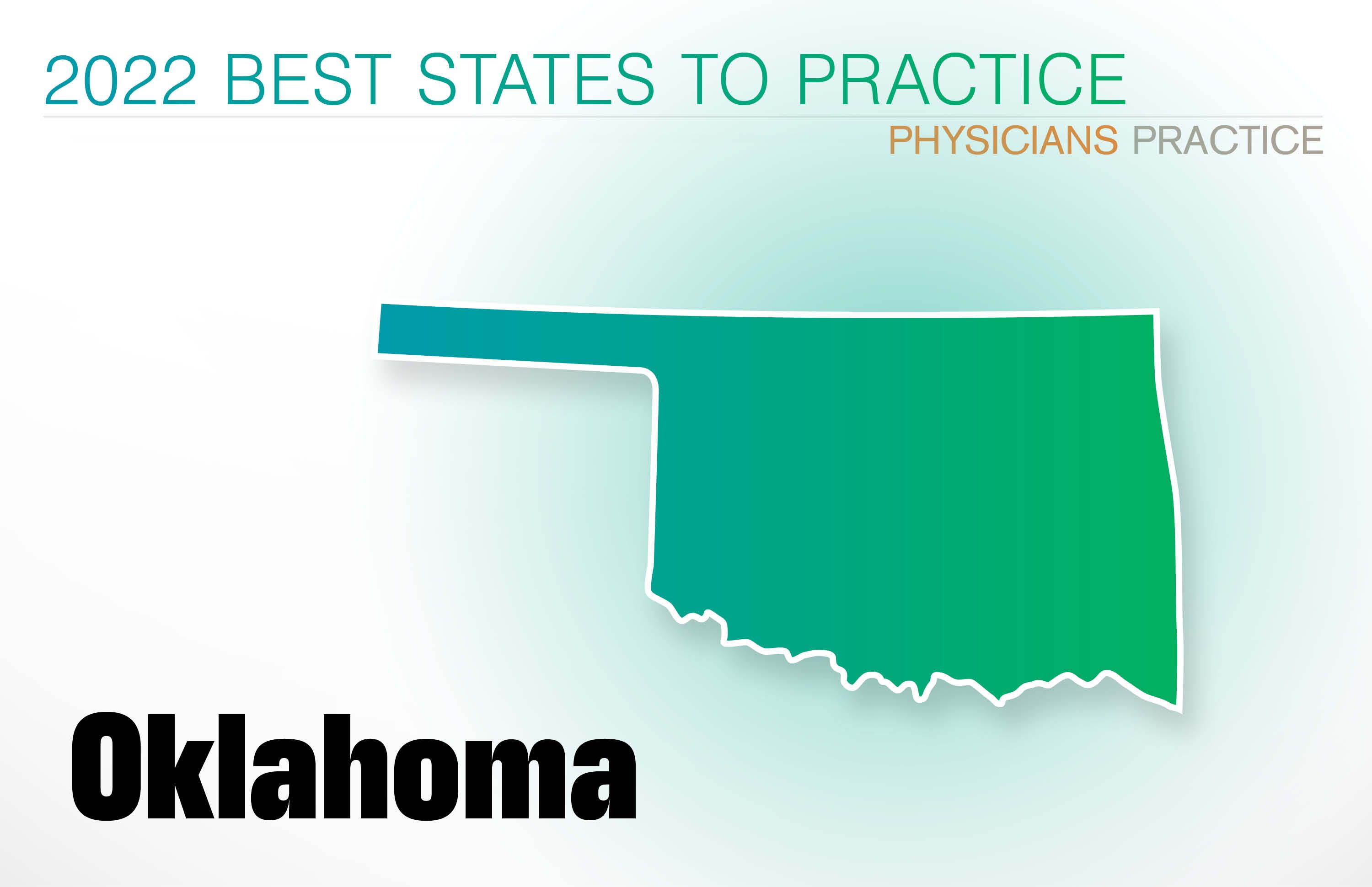 #17 Oklahoma Rankings: Cost of living: 2 Physician density: 3 Amount of state business taxes collected: 26 Average malpractice insurance rates: 26 Quality of life: 46 GPCI: 18