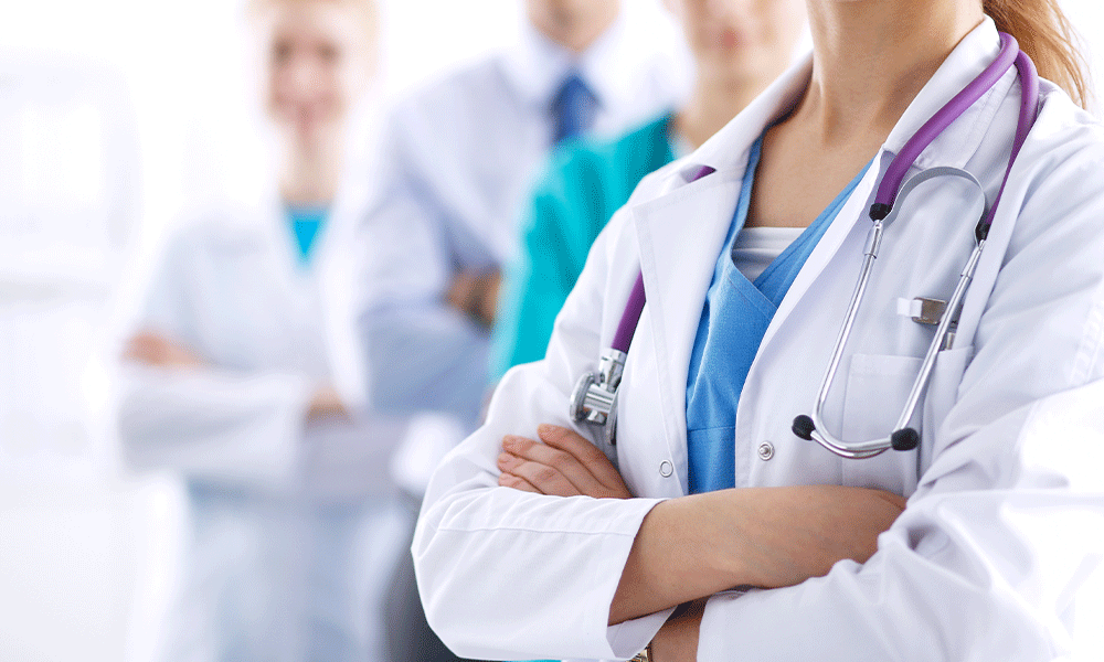 happy physician staff