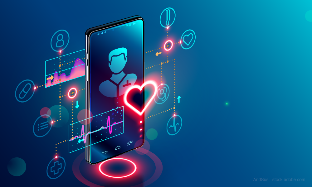mobile phone doctor illustration