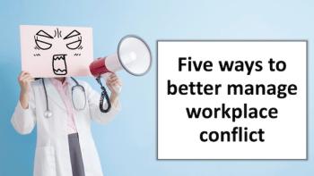 doctor with grumpy sign over face